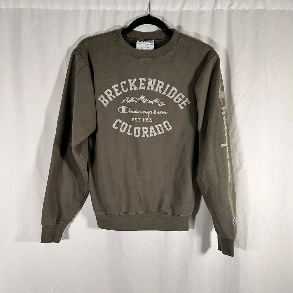 Breckenridge Champion Sweater Women's XS Green Long Sleeve Pullover Cotton